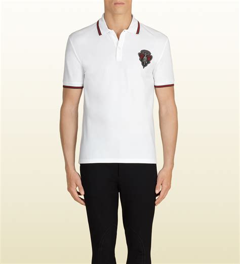 gucci polo shirts for men|white gucci polo shirts men.